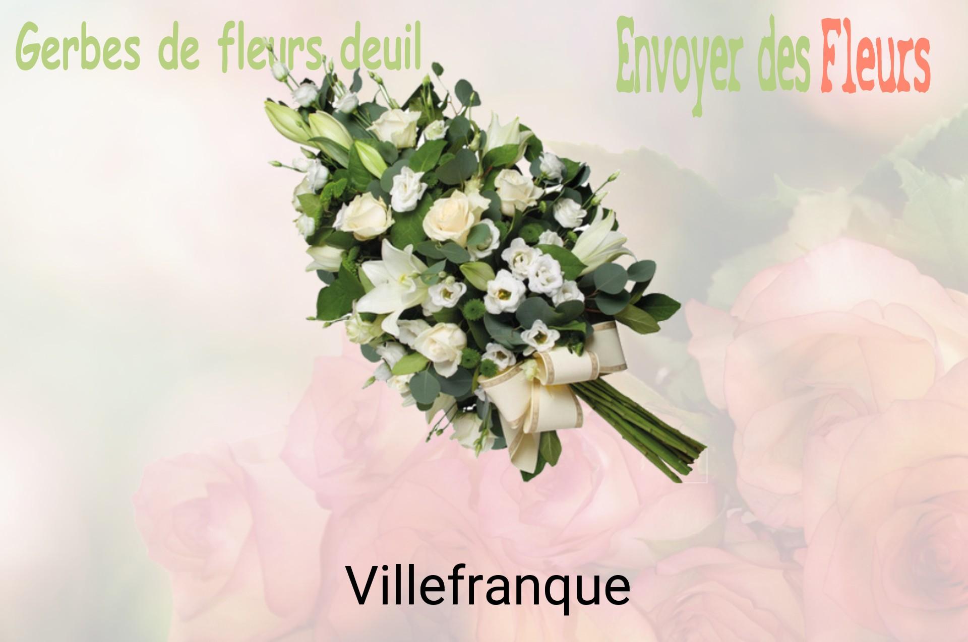 Gerbe de fleurs de deuil livrée à Villefranque